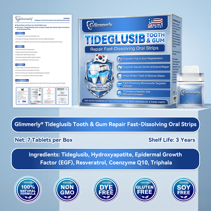 𝐺𝑙𝑖𝑚𝑚𝑒𝑟𝑙𝑦® 𝑇𝑖𝑑𝑒𝑔𝑙𝑢𝑠𝑖𝑏 𝑇𝑜𝑜𝑡ℎ & 𝐺𝑢𝑚 𝑅𝑒𝑝𝑎𝑖𝑟 𝐹𝑎𝑠𝑡-𝐷𝑖𝑠𝑠𝑜𝑙𝑣𝑖𝑛𝑔 𝑂𝑟𝑎𝑙 𝑆𝑡𝑟𝑖𝑝𝑠🦷
