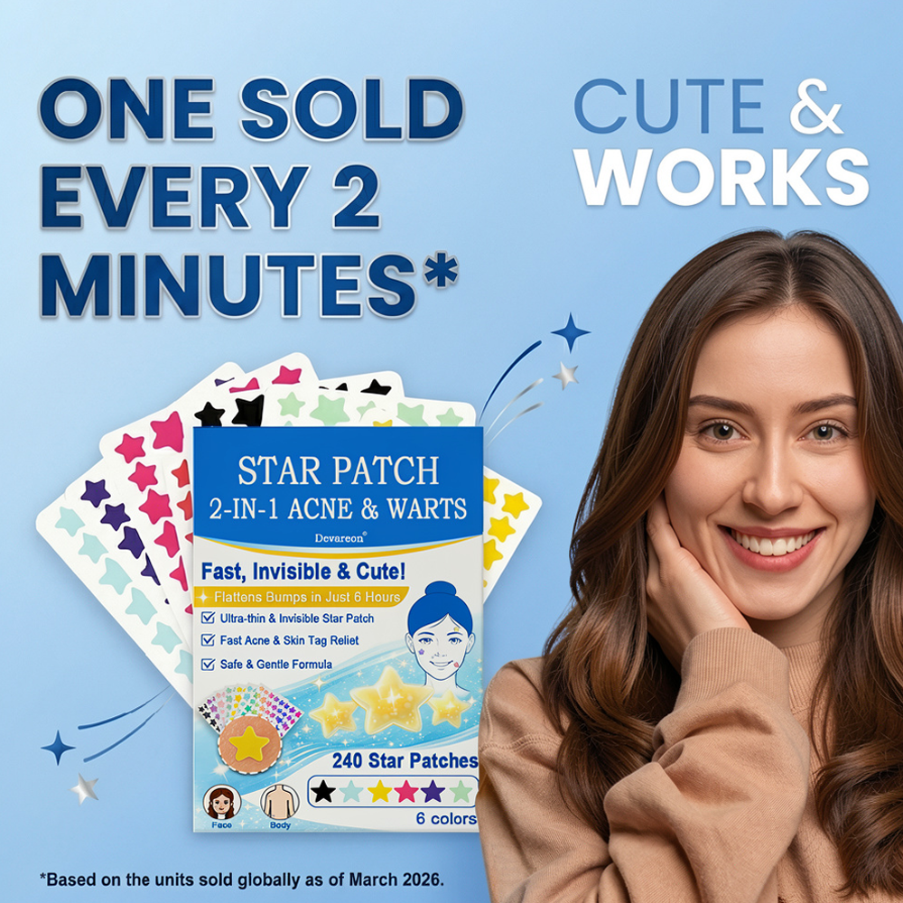 🌟Bostore® Star Pimple Patches: 2-in-1 Microneedle & Hydrocolloid Zit Stickers (6 Colors)