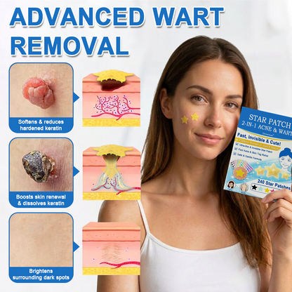 🌟Bostore® Star Pimple Patches: 2-in-1 Microneedle & Hydrocolloid Zit Stickers (6 Colors)