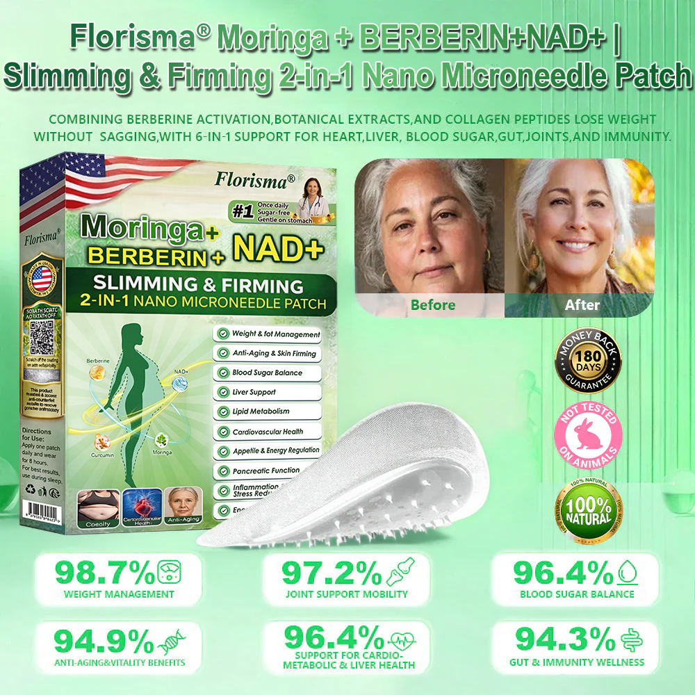【𝐿𝑎𝑠𝑡 𝐷𝑎𝑦 𝑃𝑟𝑜𝑚𝑜𝑡𝑖𝑜𝑛 80% 𝑂𝐹𝐹】✅Florisma® 𝑀𝑜𝑟𝑖𝑛𝑔𝑎 · 𝐵𝑒𝑟𝑏𝑒𝑟𝑖𝑛𝑒 + 𝑁𝐴𝐷+2-𝑖𝑛-1 Slimming &Firming 𝑁𝑎𝑛𝑜 𝑀𝑖𝑐𝑟𝑜𝑛𝑒𝑒𝑑𝑙𝑒 𝑃𝑎𝑡𝑐ℎ✨𝟩 𝑃𝑎𝑡𝑐ℎ𝑒𝑠 𝑃𝑒𝑟 𝐵𝑜𝑥 · 𝑂𝑛𝑒-𝑊𝑒𝑒𝑘 𝑆𝑢𝑝𝑝𝑙𝑦