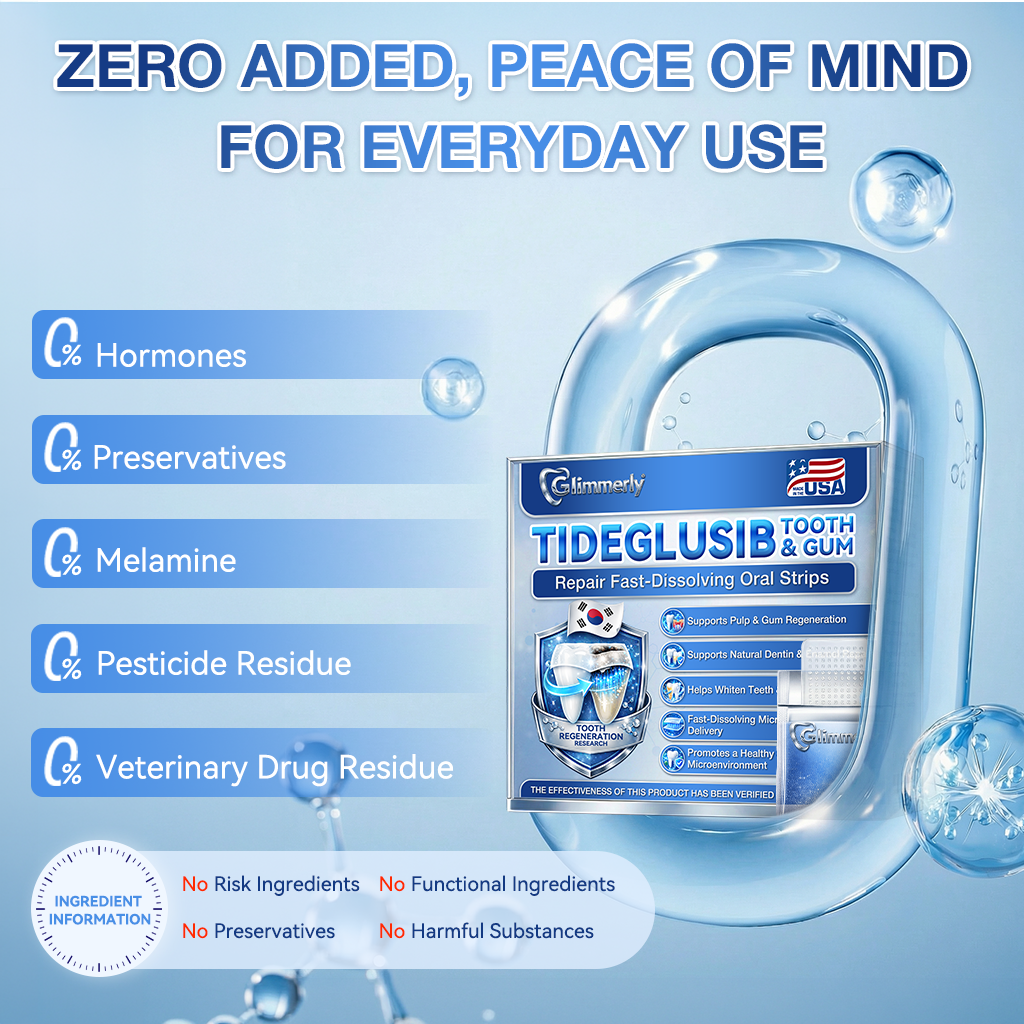 𝐺𝑙𝑖𝑚𝑚𝑒𝑟𝑙𝑦® 𝑇𝑖𝑑𝑒𝑔𝑙𝑢𝑠𝑖𝑏 𝑇𝑜𝑜𝑡ℎ & 𝐺𝑢𝑚 𝑅𝑒𝑝𝑎𝑖𝑟 𝐹𝑎𝑠𝑡-𝐷𝑖𝑠𝑠𝑜𝑙𝑣𝑖𝑛𝑔 𝑂𝑟𝑎𝑙 𝑆𝑡𝑟𝑖𝑝𝑠🦷