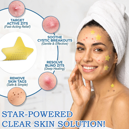 🌟Bostore® Star Pimple Patches: 2-in-1 Microneedle & Hydrocolloid Zit Stickers (6 Colors)