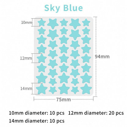 🌟Bostore® Star Pimple Patches: 2-in-1 Microneedle & Hydrocolloid Zit Stickers (6 Colors)