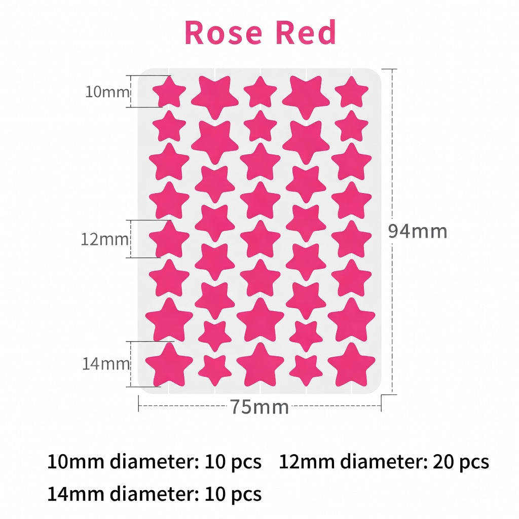 🌟Bostore® Star Pimple Patches: 2-in-1 Microneedle & Hydrocolloid Zit Stickers (6 Colors)
